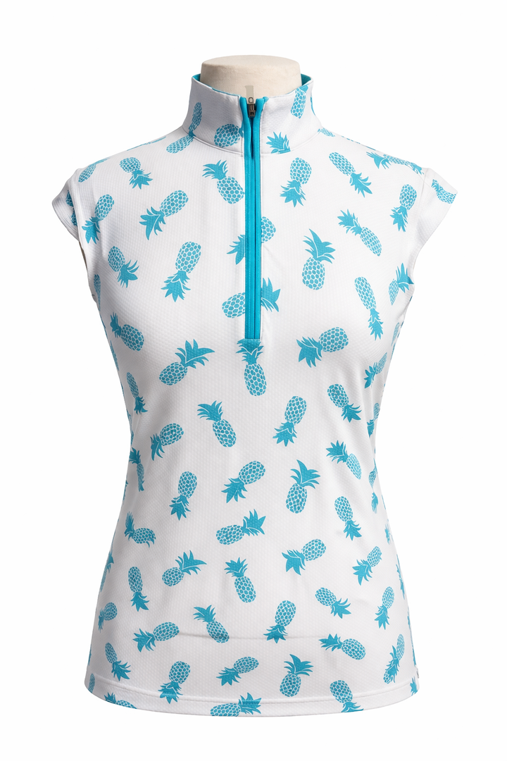 SanSoleil SOLTEK LUX SLEEVELESS PRINT MOCK -  PINEAPPLE CARIBBEAN - Skorzie