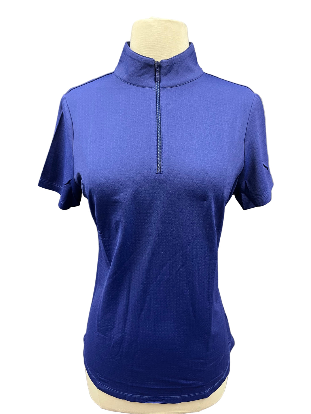 IBKUL Short Sleeve Mock Neck Top - Navy - Small - Skorzie