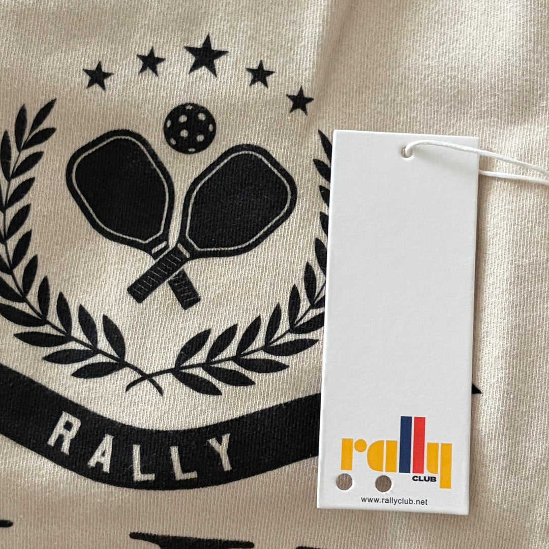Rally Club Women's Sweatshirt "Rally Club" Oatmeal Size S (FINAL SALE ITEM)