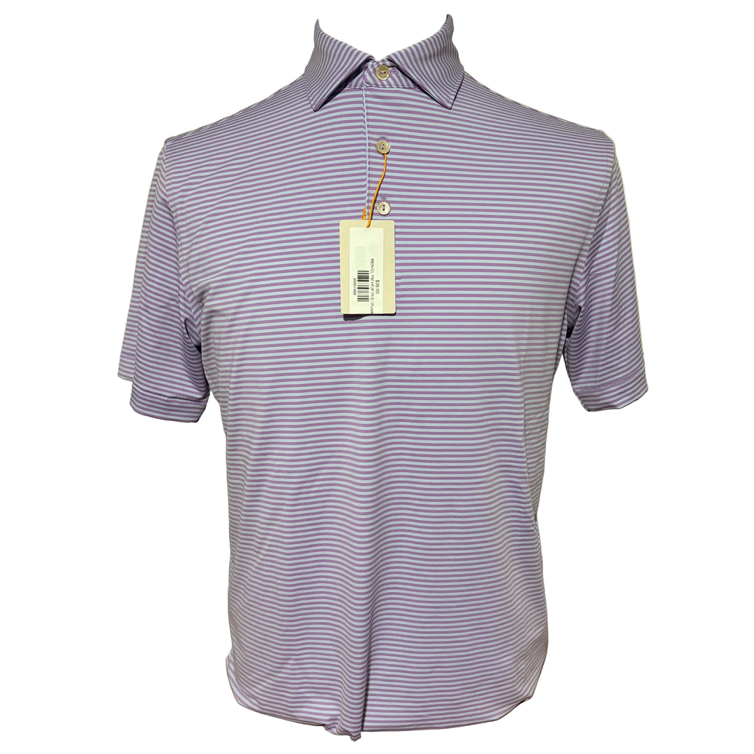Peter Millar Hales Performance Jersey Polo (w/logo) - Purple Iris - Small - Skorzie
