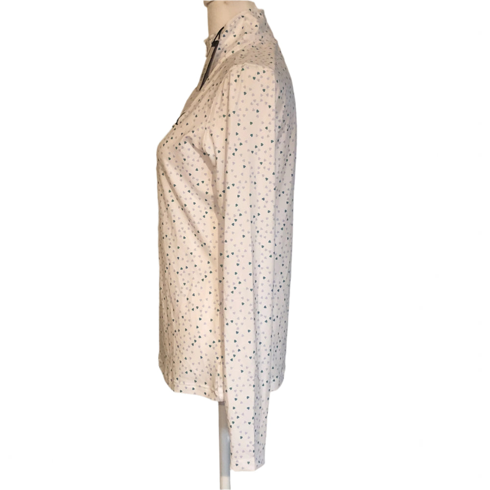 Straight Down Cupid 1/4 Zip (w/ logo) - Sea Green - X-Small - Skorzie