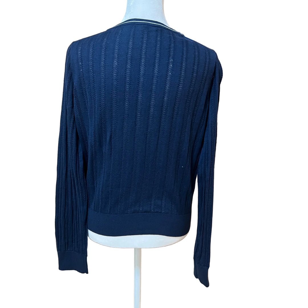 Margaret O'Leary Petitie Cardigan - Navy - Medium - Skorzie