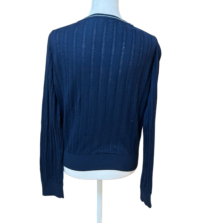 Margaret O'Leary Petitie Cardigan - Navy - Medium - Skorzie