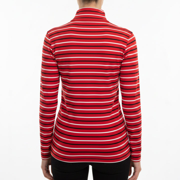 Lohla Sport Women's Golf Top Red/White/Blue Stripe Size S