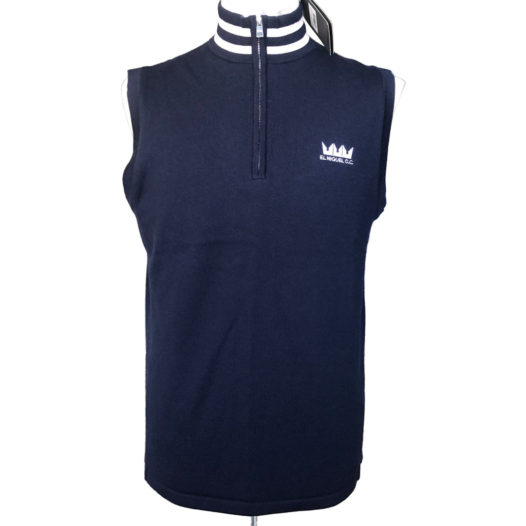 G/FORE Windbreaker Merino Wool 1/4 Zip Vest (w/logo) - Twilight - Medium - Skorzie