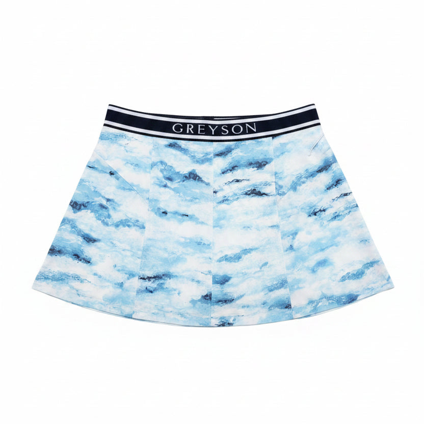 Greyson Phoenix Flare Skort (15") - Painted Clouds - Medium - Skorzie