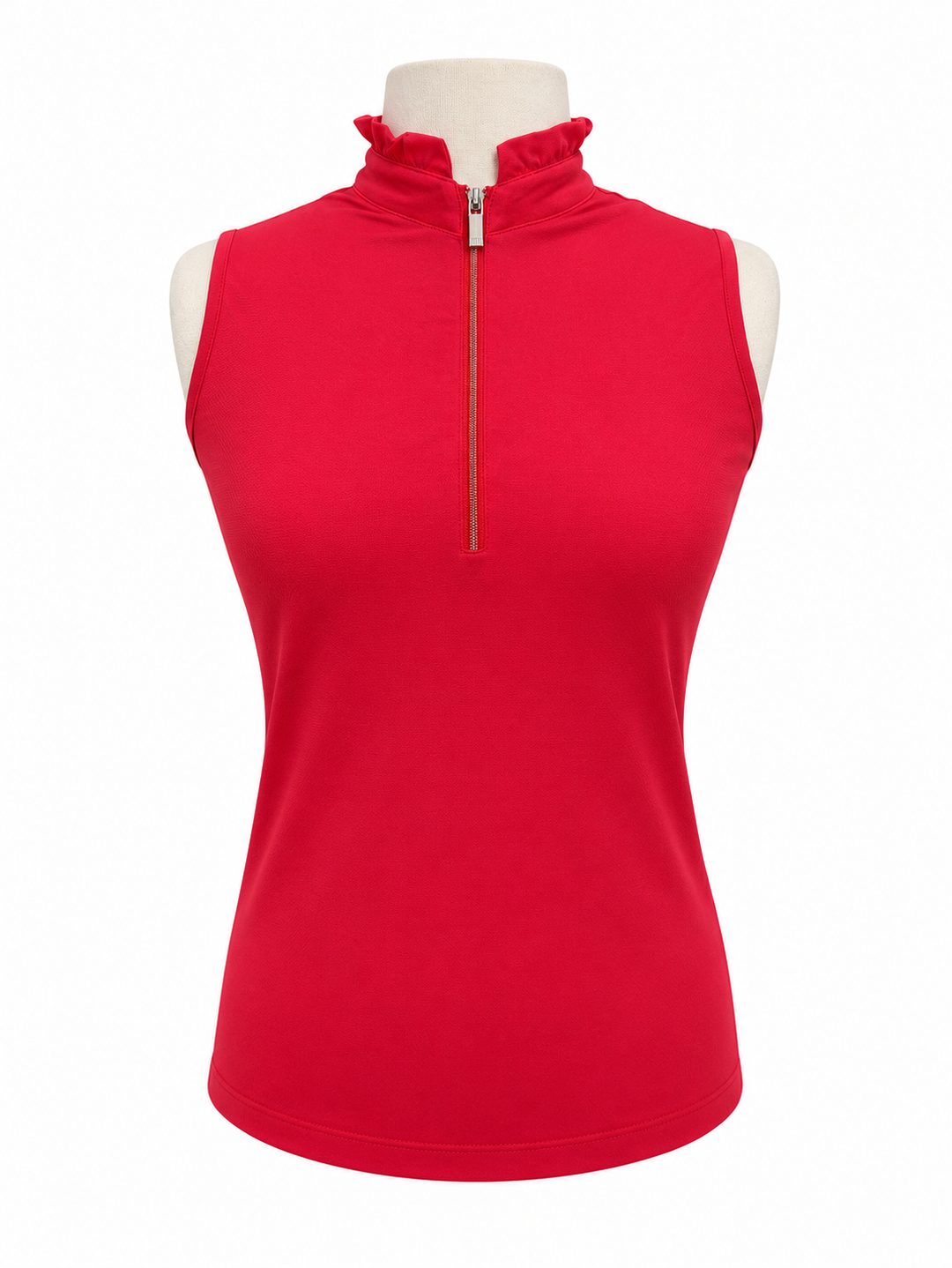 Tail Alison Sleeveless Zip Golf Top - Red - XS