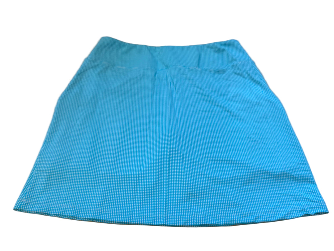 IBKUL Womens Mini Check Print Skort 18" - Turquoise