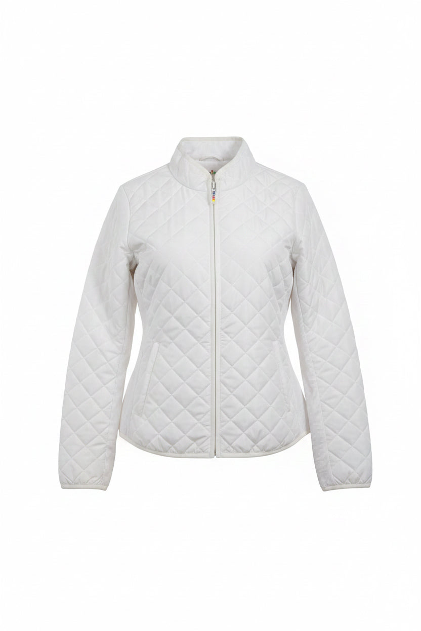 Swing Control Solid Quilted/Rib Jacket - White - Small - Skorzie