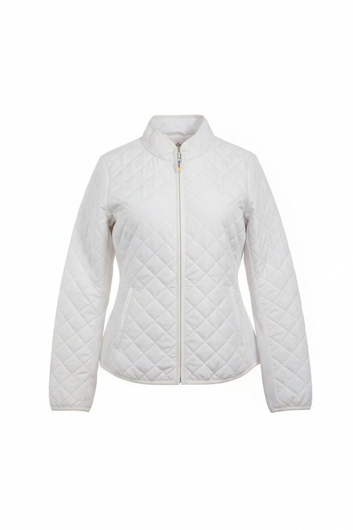 Swing Control Solid Quilted/Rib Jacket - White - Small - Skorzie