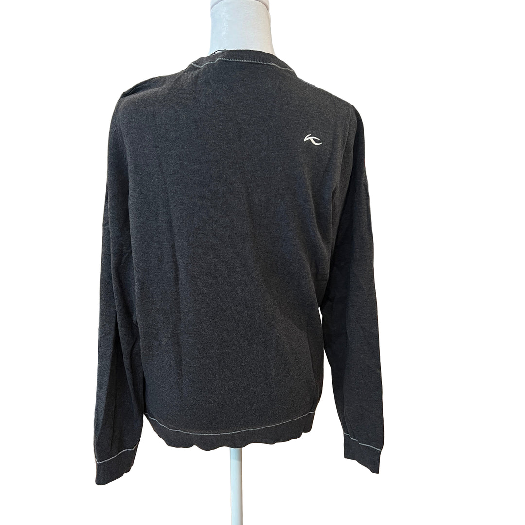 KJUS Women's Kicki V-Neck Pullover (w/logo) - Charcoal Grey - Skorzie