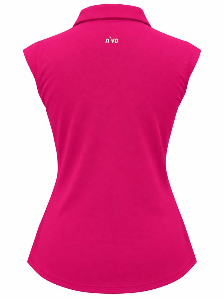 Nivo Sport Sleeveless Nikki Golf Polo - Magenta