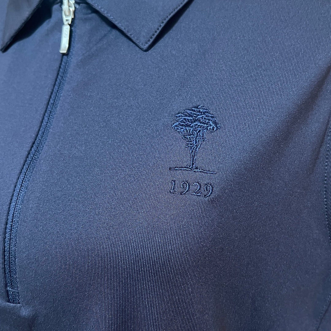 Golftini SL Zip Stretch Polo (w/ navy logo) - Navy - Skorzie
