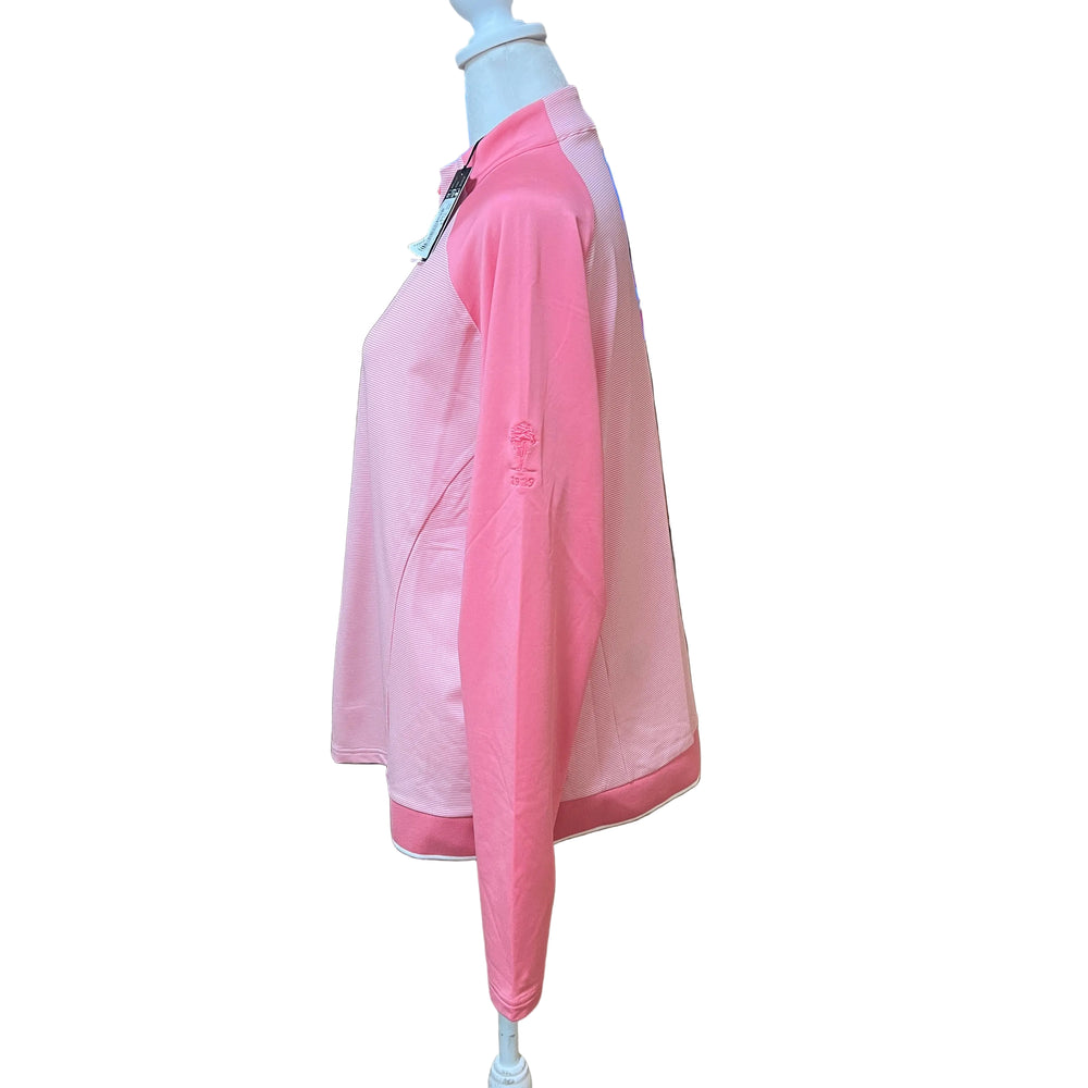 FootJoy 1/4 Zip Midlayer (w/ logo) - Coral Stripe - X-Large - Skorzie
