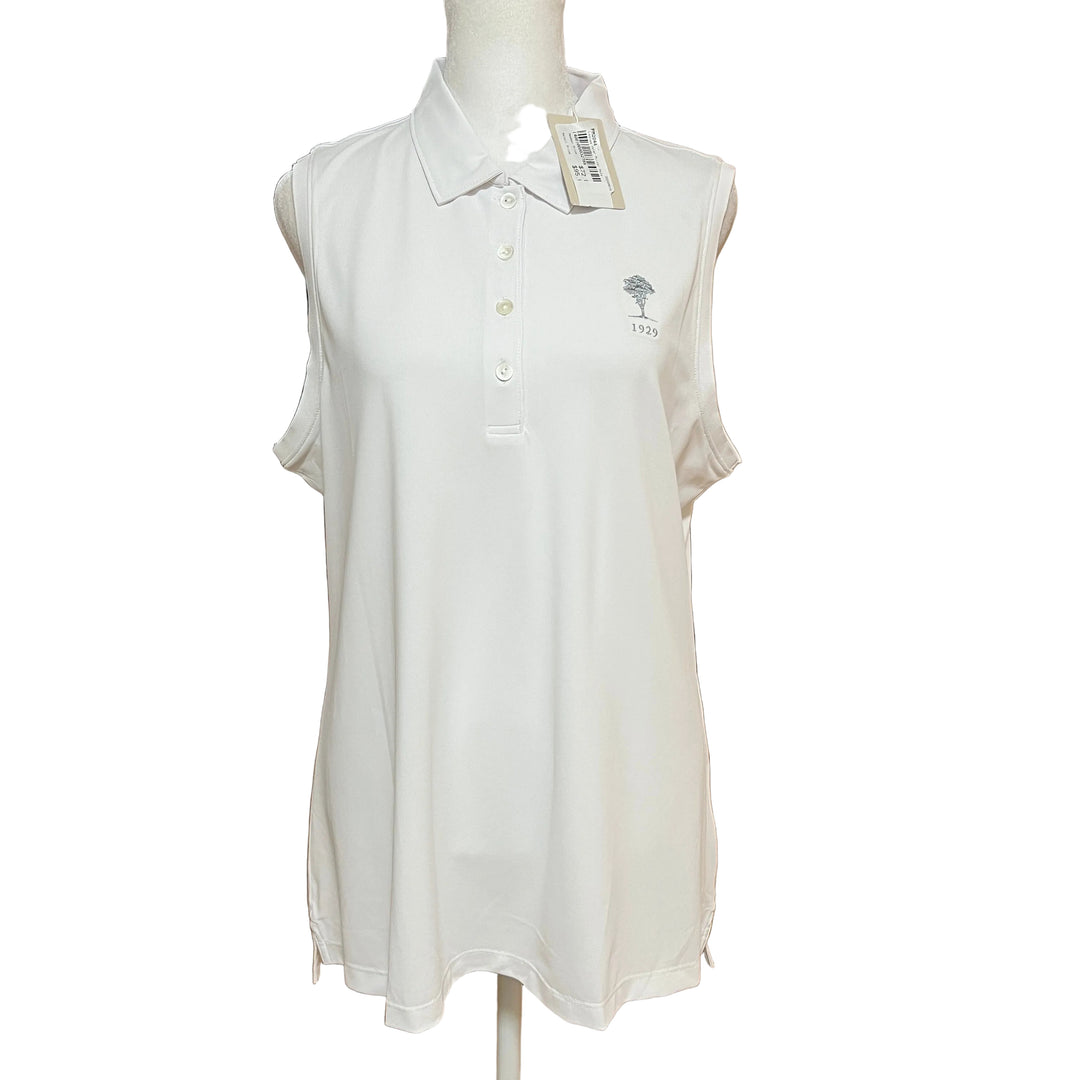 Peter Millar SL Banded Button Polo (w/logo) - White - X-Large - Skorzie