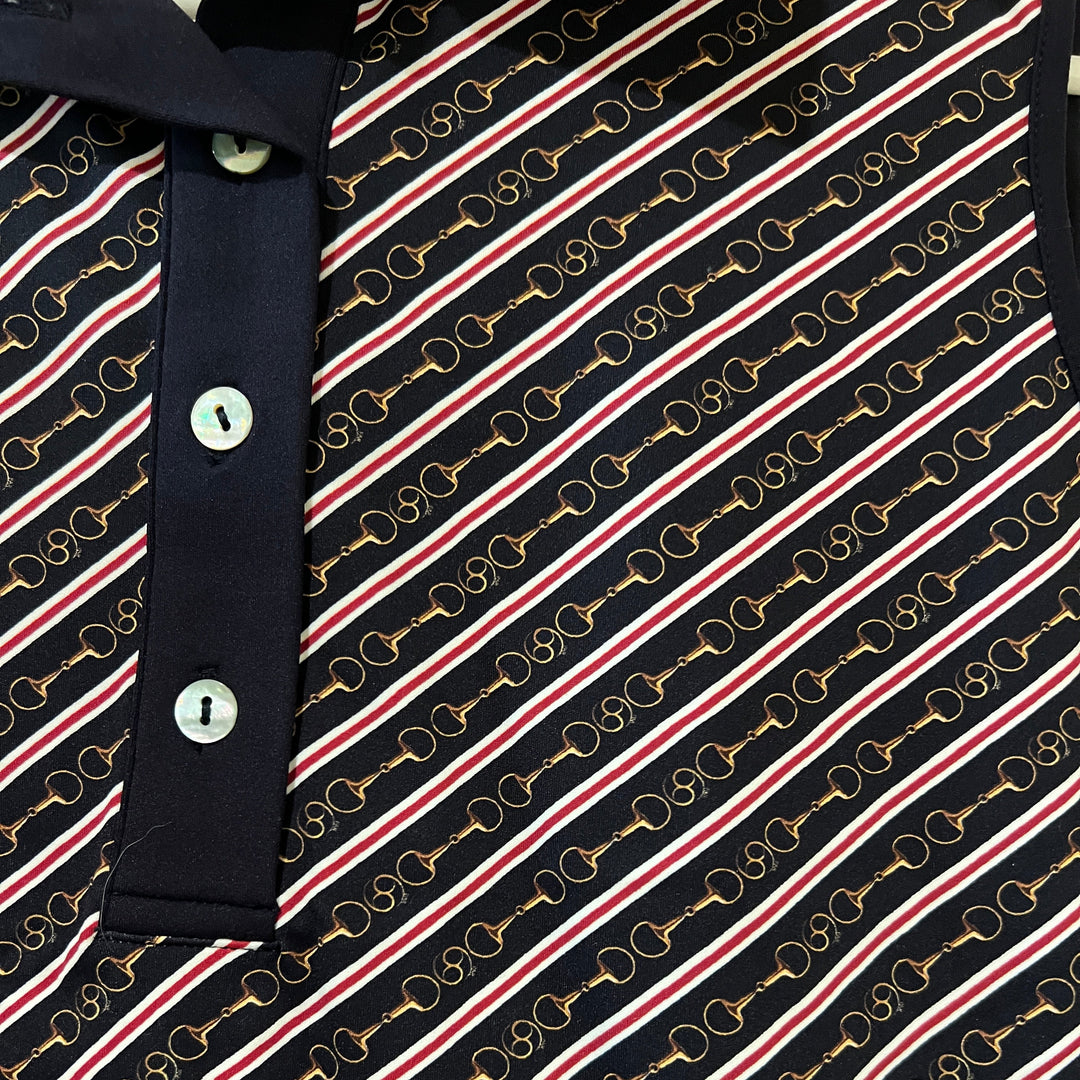 Par 69 Women's Polo Bingo Dark Navy Par Print Size XS