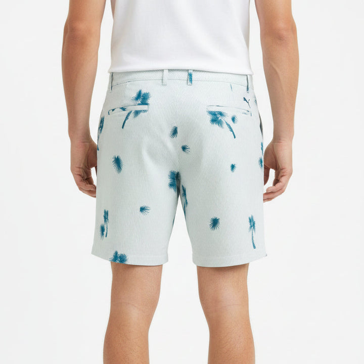 Puma Palmetto Seersucker Shorts (7.5") - Ocean Depths - Size 36 - Skorzie