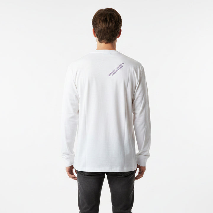 G/FORE Men's L/S Tee Wicking Cotton OPS White Size M