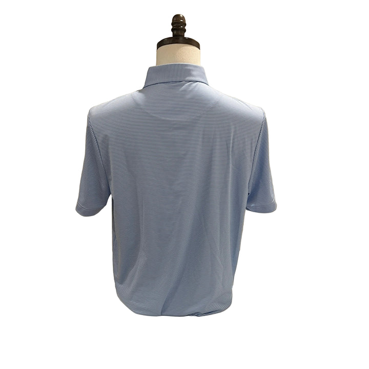 Good Good Golf Birdie Blue Polo - Light Blue Stripe - Skorzie
