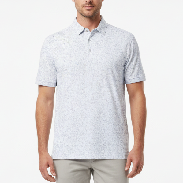 Straight Down Men's Golf Polo Route 66 Herb Size L