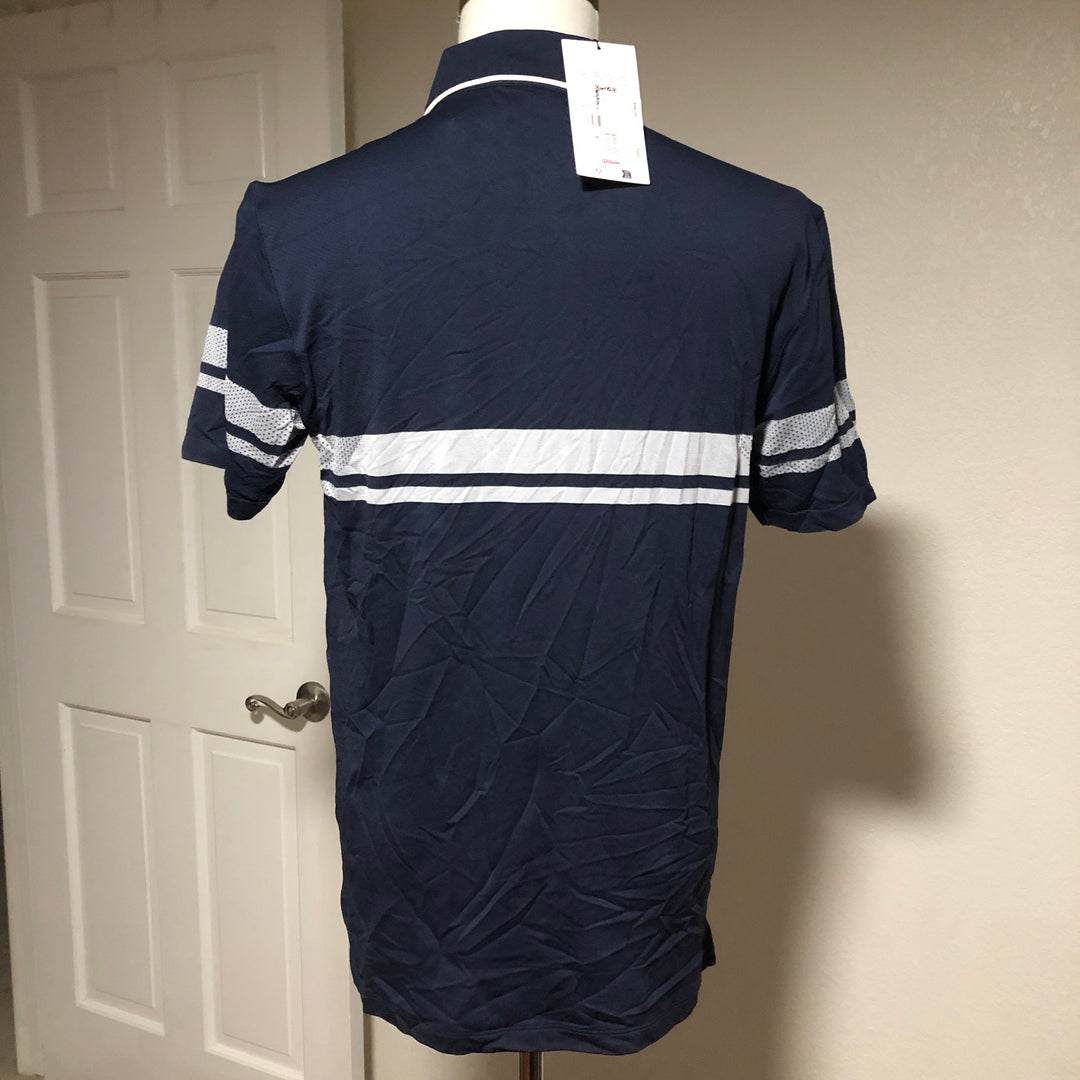 Wilson Players Seamless Polo - Navy/Grey Stripe (POS ONLY) - Skorzie