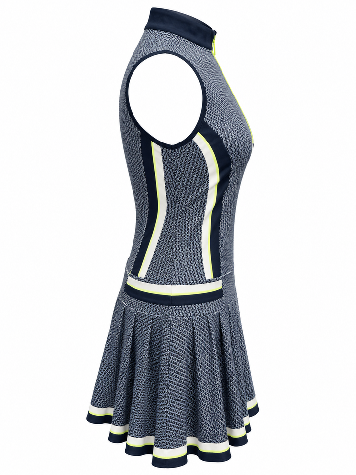 Lucky In Love Game on Chevron Dress - Midnight