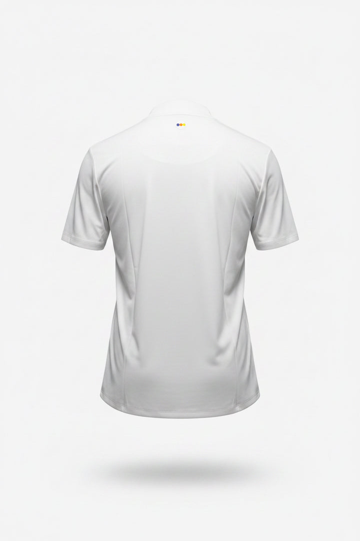 Swing Control Solid S/S V-Neck Velocity Polo - White - Small - Skorzie