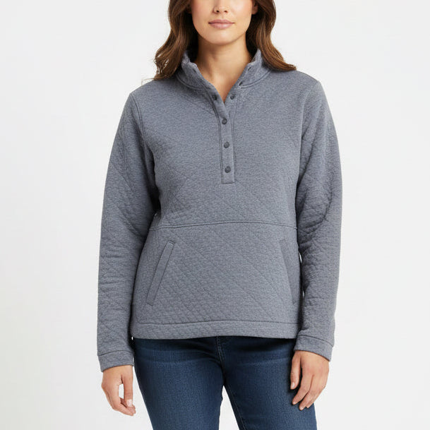 Marine Layer Women's Pullover Funnel Neck Arctic Ice