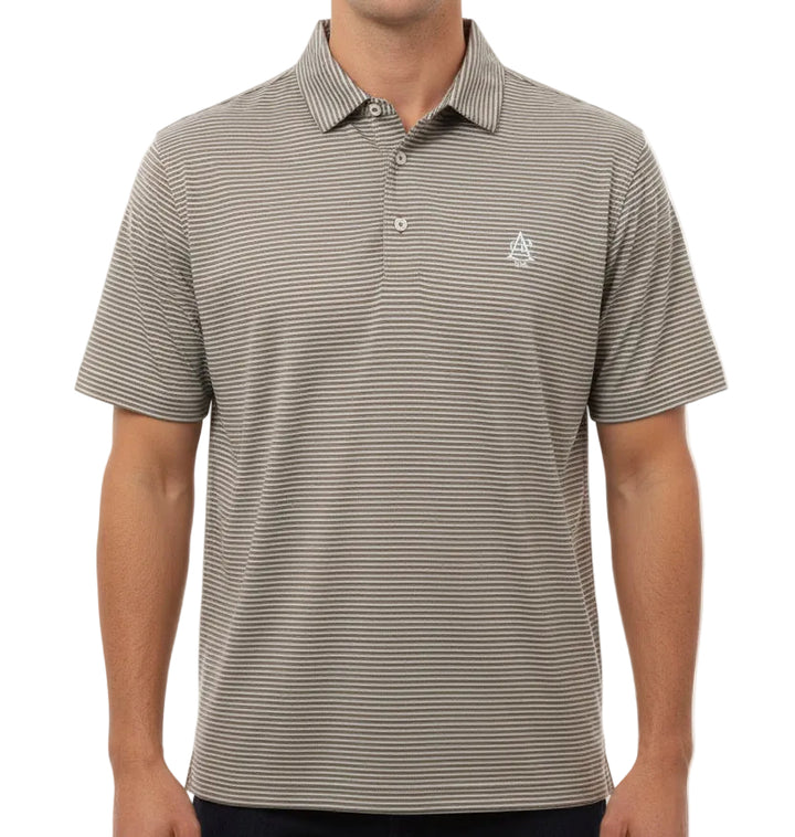 Peter Millar Ambrose Performance Jersey Polo (w/logo) - Walnut - X-Large - Skorzie