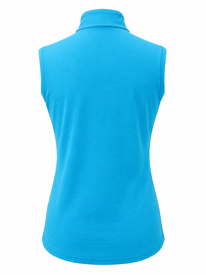 SanSoleil Womens Sleeveless Zip Top - Turquoise
