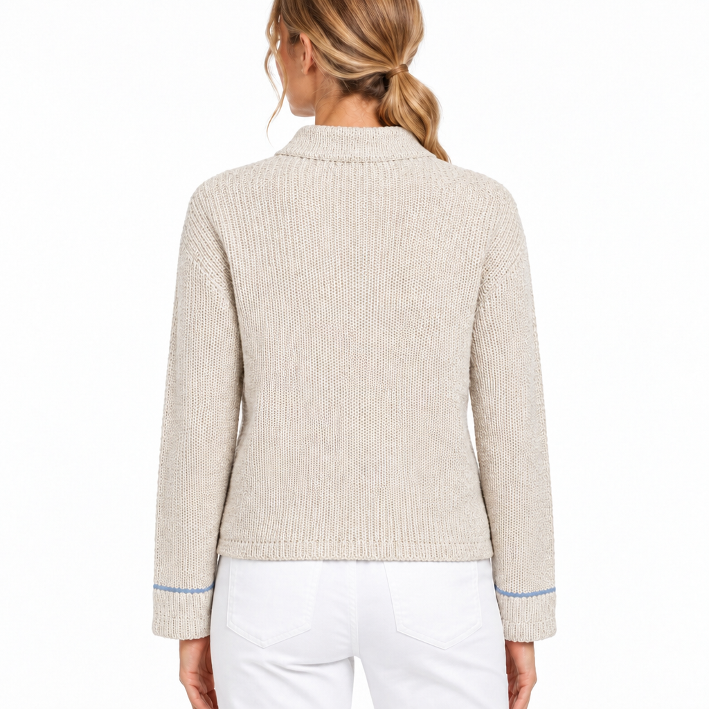 Margaret O'Leary Women's Cardigan Inverness Jacket Grey Mix Size S
