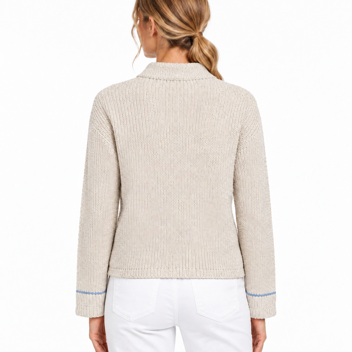 Margaret O'Leary Women's Cardigan Inverness Jacket Grey Mix Size S