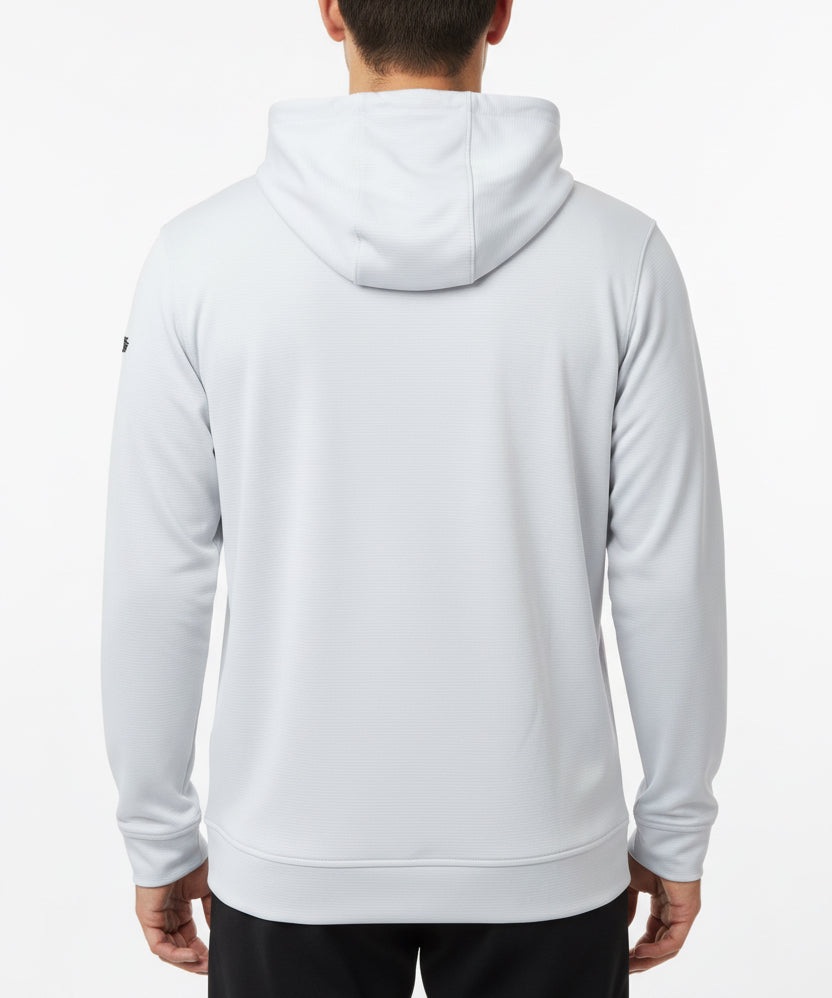 Straight Down Men's Golf Hoodie Condor Full Zip Silver Size L