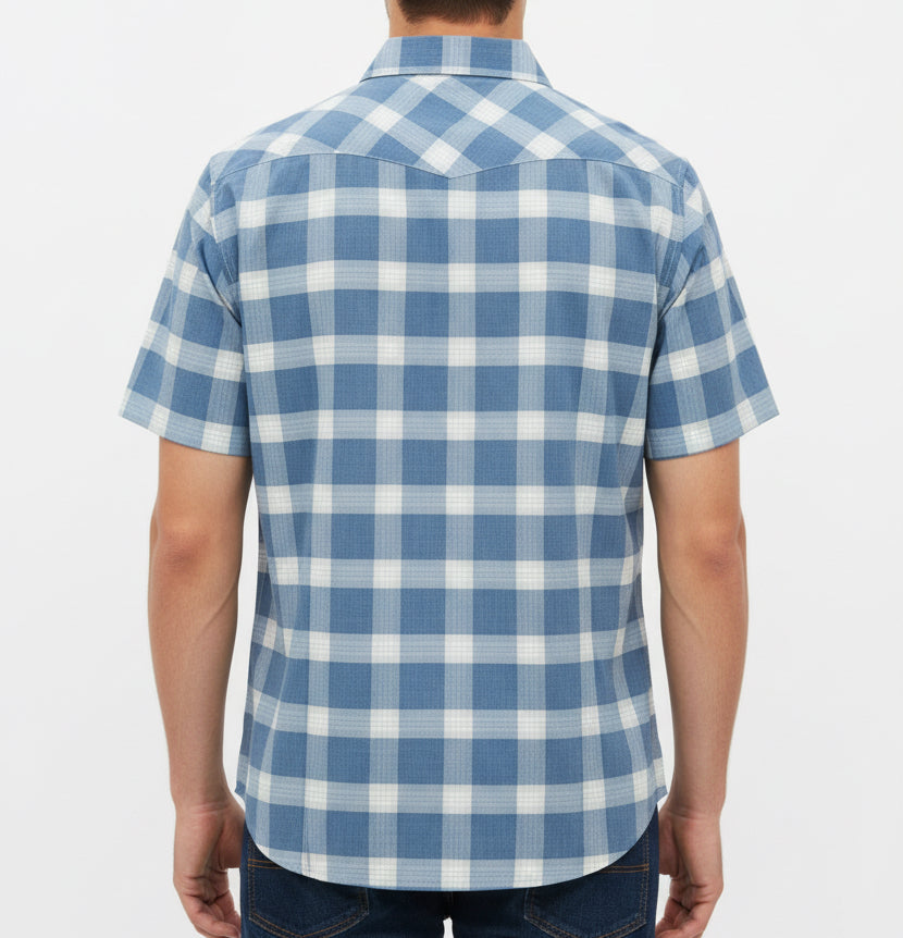 Straight Down Men's Shirt Jasper Woven Moonlight Size L
