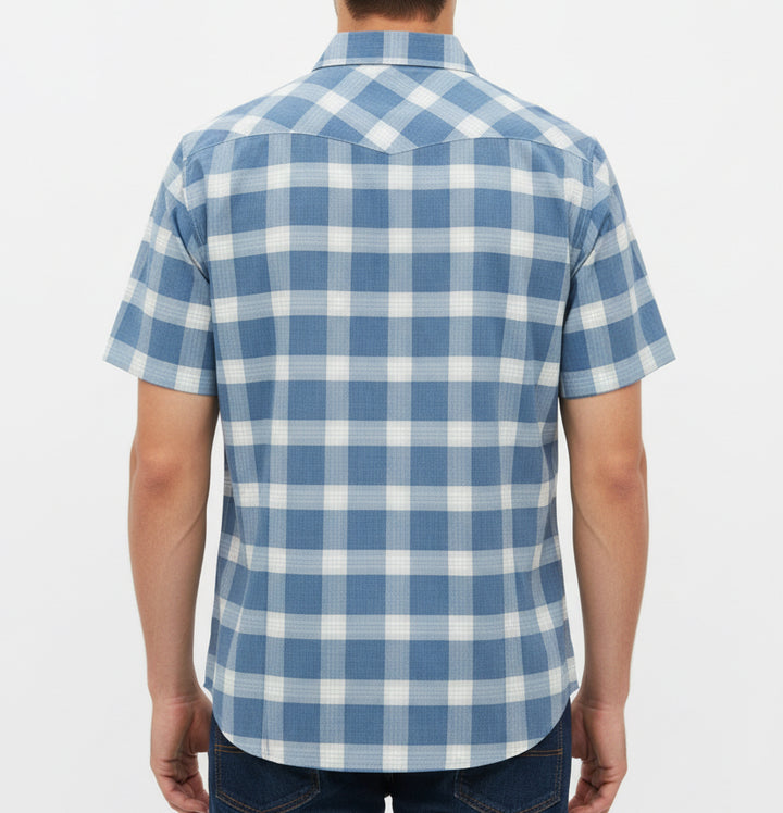 Straight Down Men's Shirt Jasper Woven Moonlight Size L