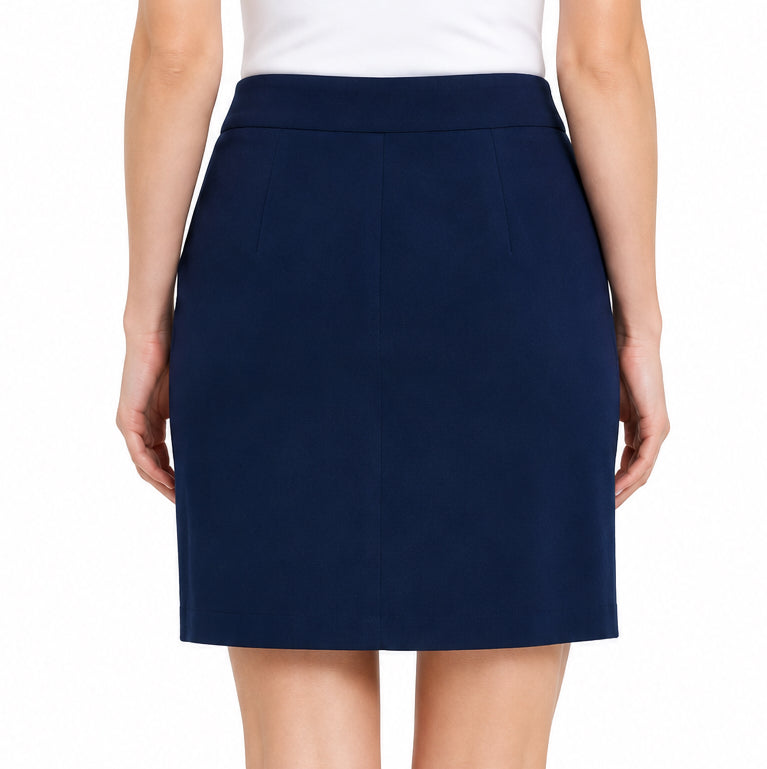 Slimsation Women's Golf Pull-On Solid Skort 19" Midnight Blue Size 8