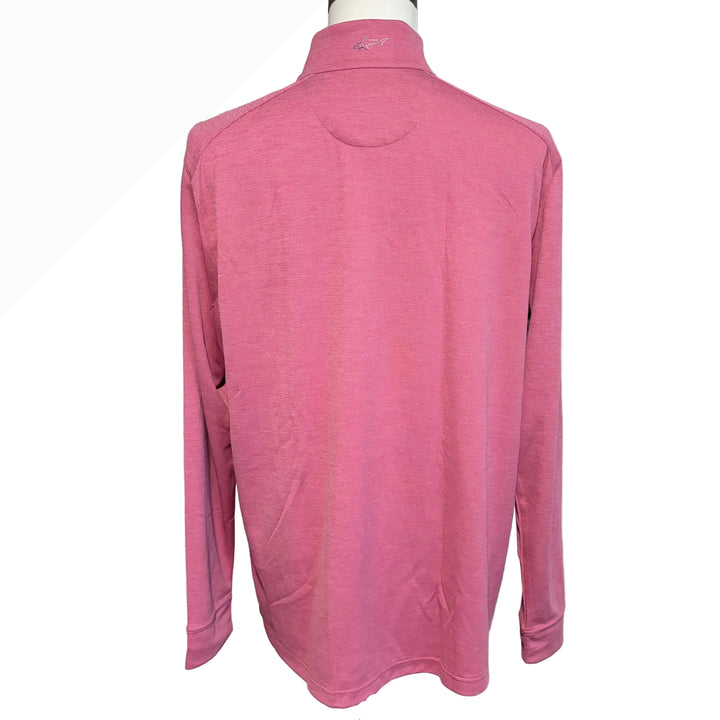 Greg Norman Freedom 1/4 Zip Pullover - Lobster Heather - Large - Skorzie