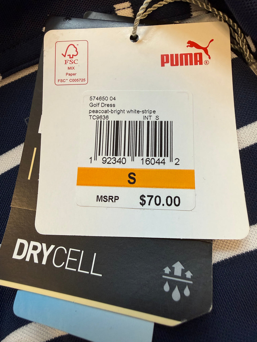 Puma Striped Golf Dress with Pockets - Blue/White (FINAL SALE ITEM)