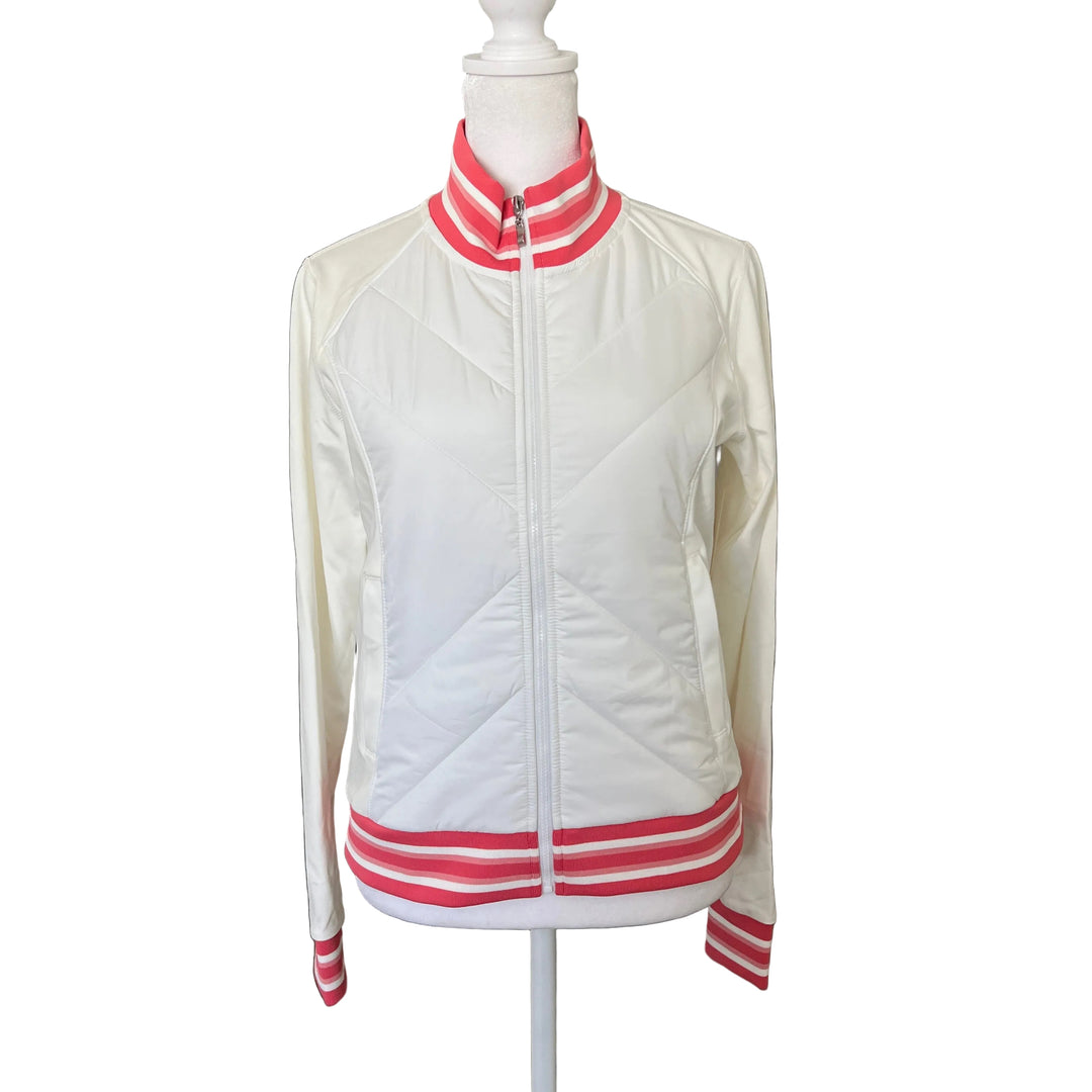 GGBlue Active Track Jacket - White/Pink - Small - Skorzie