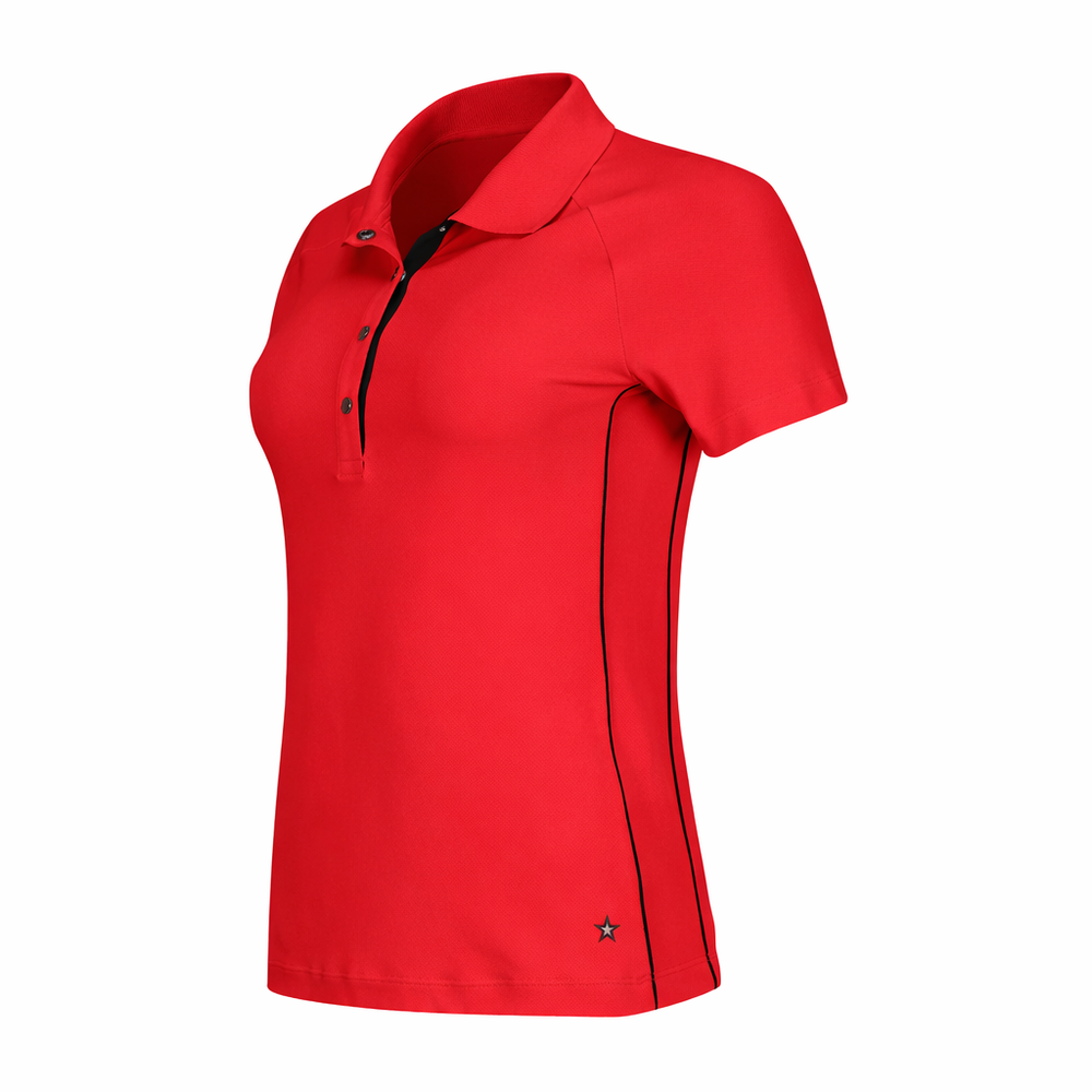 Lohla Sport The Snappy Short Sleeve Top - Red - Skorzie