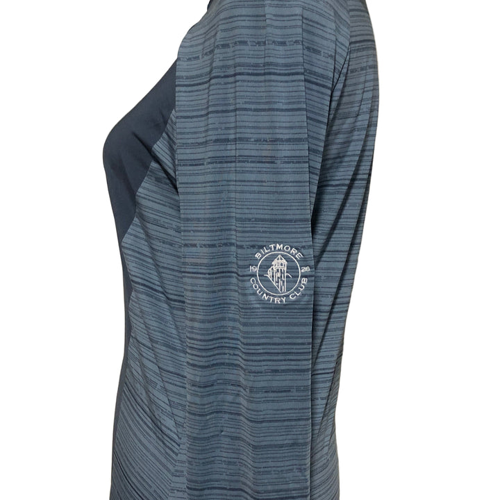 Adidas Ultimate365 1/4 Zip Mock (w/ logo) - Steel Blue - Skorzie