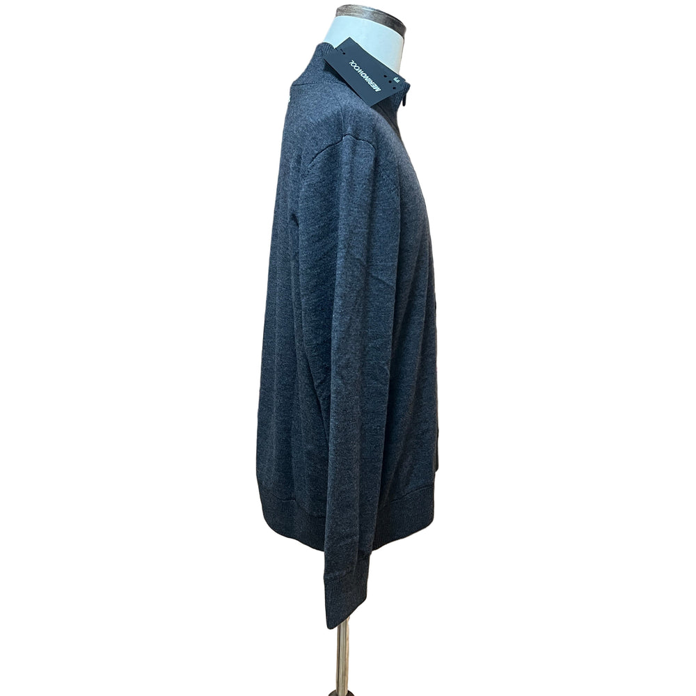 J.Lindeberg Jeffrey Windbreaker Sweater - Dark Grey Melange - X-Large - Skorzie