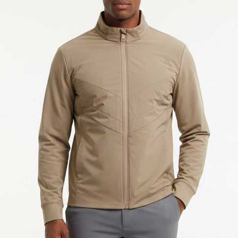 G/FORE Men's Golf Jacket Storm Fleece Hybrid Mocha Size M