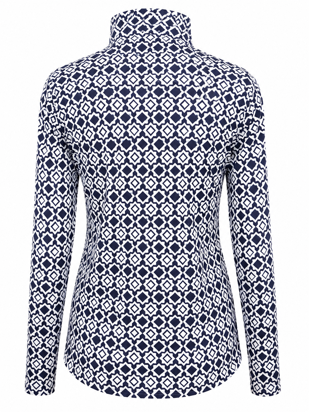 SanSoleil SolCool Print Long Sleeve Mock - Clink Navy - XL