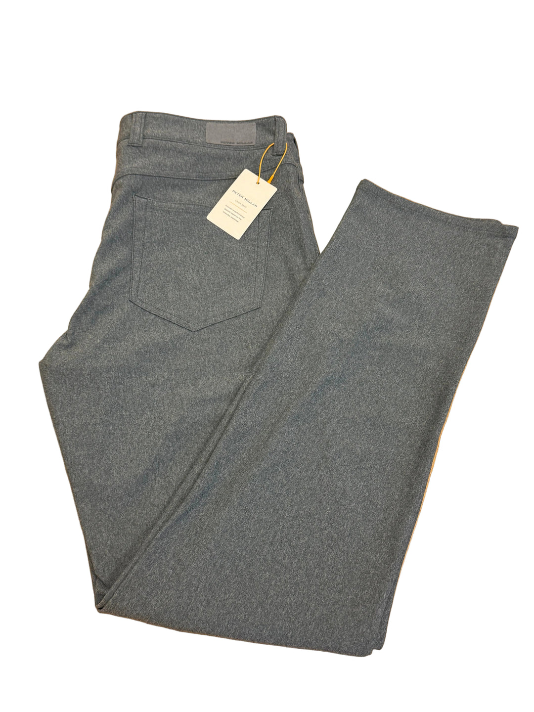 Peter Millar Brevard Performance Flannel Five-Pocket Pants - Charcoal - Skorzie