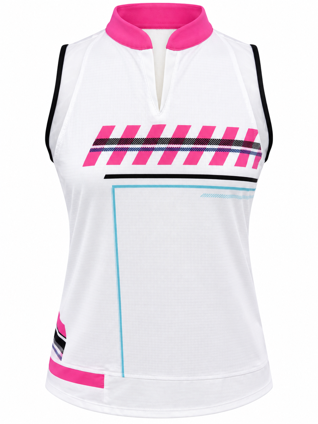 Lucky In Love Women's Hit the Line Tank - White/Pink