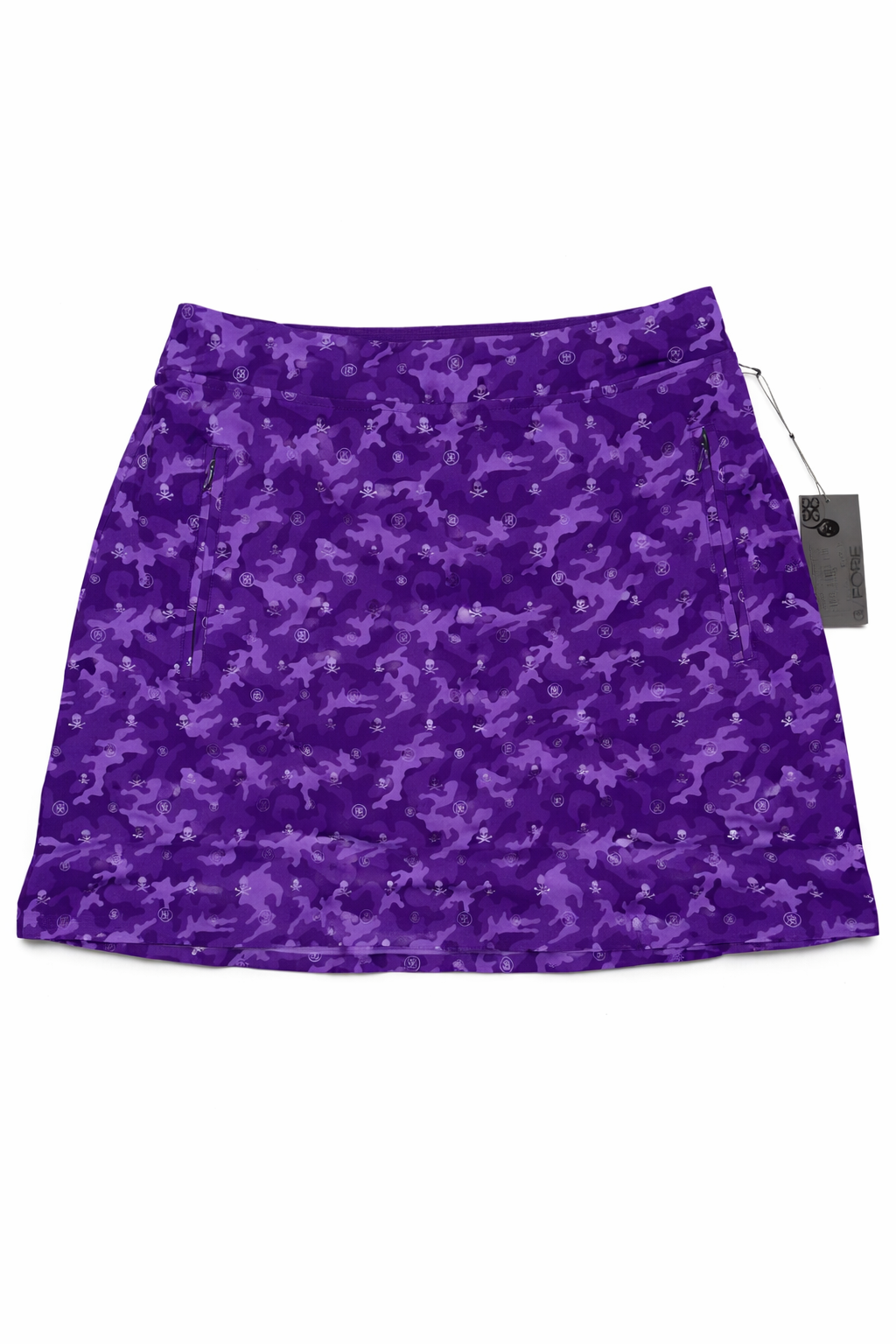 G/FORE Silky Tech Nylon A-Line Skort (16") -Mulberry Purple Camo - Skorzie