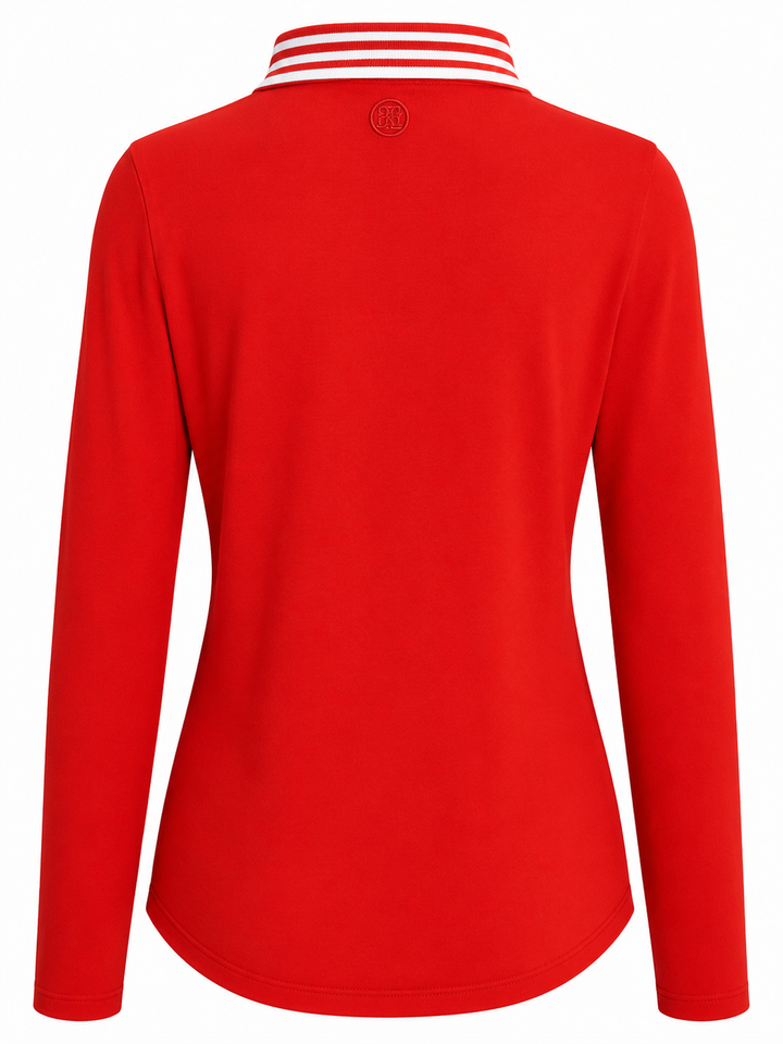G/FORE Ladies Tech Pullover (w/ logo) - Poppy Red - Large
