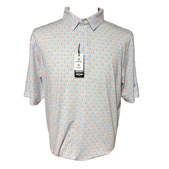 Straight Down Tiki Bar Polo (w/logo) - White