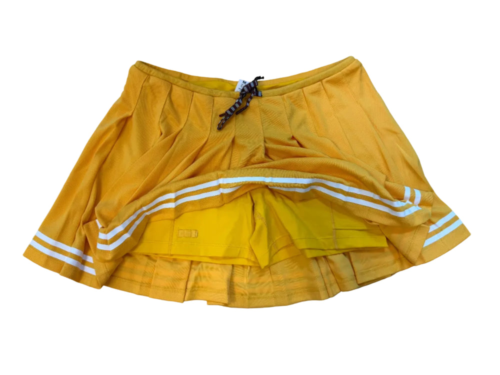 The Upside Varsity Pleated Skort (14") - Goldenrod - Skorzie